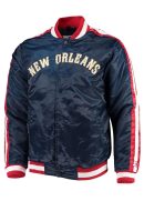 Navy The Offensive New Orleans Pelicans Satin Jacket