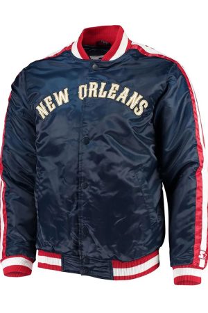 Navy The Offensive New Orleans Pelicans Satin Jacket