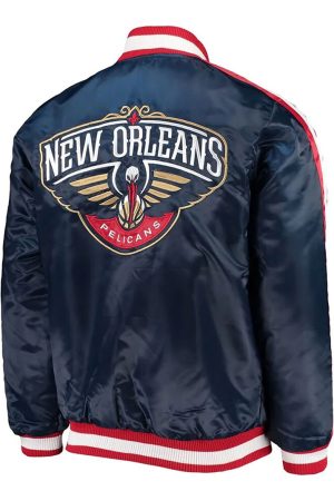 Navy The Offensive New Orleans Pelicans Satin Jacket