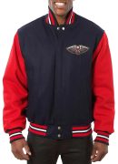 Navy and Red New Orleans Pelicans Varsity Jacket