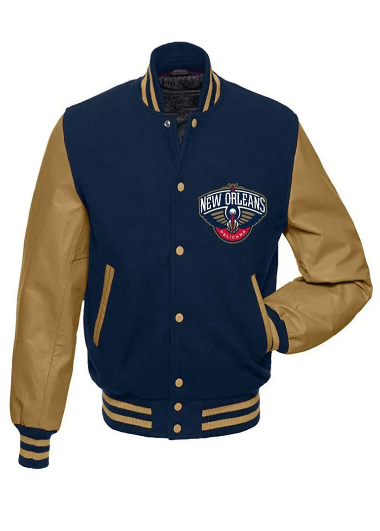 New Orleans Pelicans Letterman Jacket 1 New Orleans Pelicans Letterman Jacket