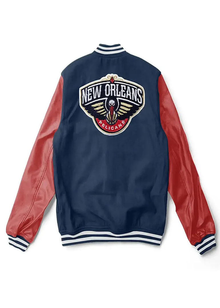 New Orleans Pelicans Letterman Jacket 4 New Orleans Pelicans Letterman Jacket