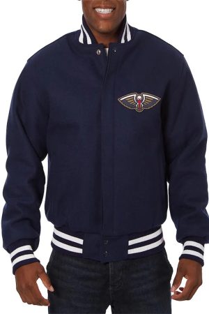 New Orleans Pelicans Navy Varsity Wool Jacket