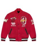 OVO Miami Heat Varsity Wool Burgundy Jacket