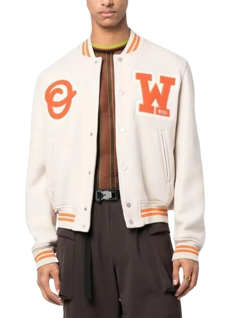 OW Logo-Patch Off-White Varsity Jacket 3 OW Logo-Off-White Varsity Jacket