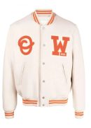 OW Logo-Patch Off-White Varsity Jacket