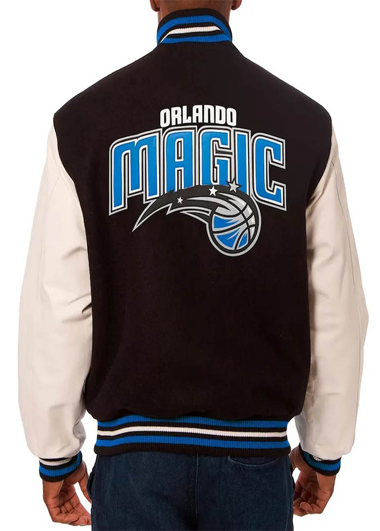 Orlando Magic Black and White Varsity Jacket