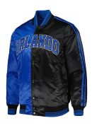 Orlando Magic Fast Break Blue and Black Satin Jacket
