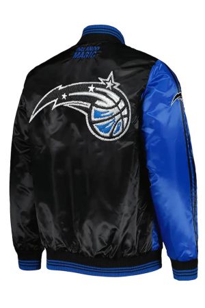 Orlando Magic Fast Break Blue and Black Satin Jacket