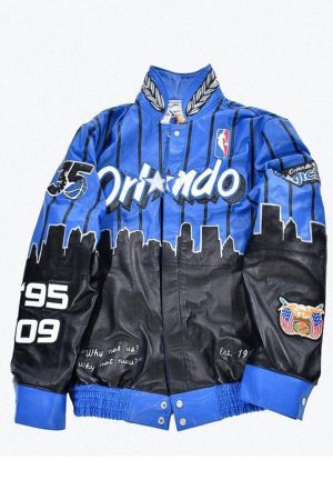 Orlando Magic x Jeff Hamilton NBA Blue Varsity Jacket