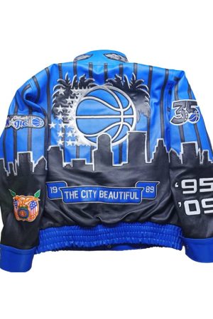 Orlando Magic x Jeff Hamilton NBA Blue Varsity Jacket
