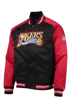 Philadelphia 76ers Hardwood Classics Satin Jacket