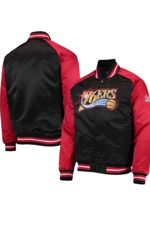Philadelphia 76ers Hardwood Classics Satin Jacket