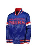 Philadelphia 76ers Home Game Royal Satin Jacket