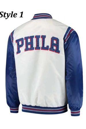 Renegade Philadelphia 76ers Full-Snap Satin Jacket
