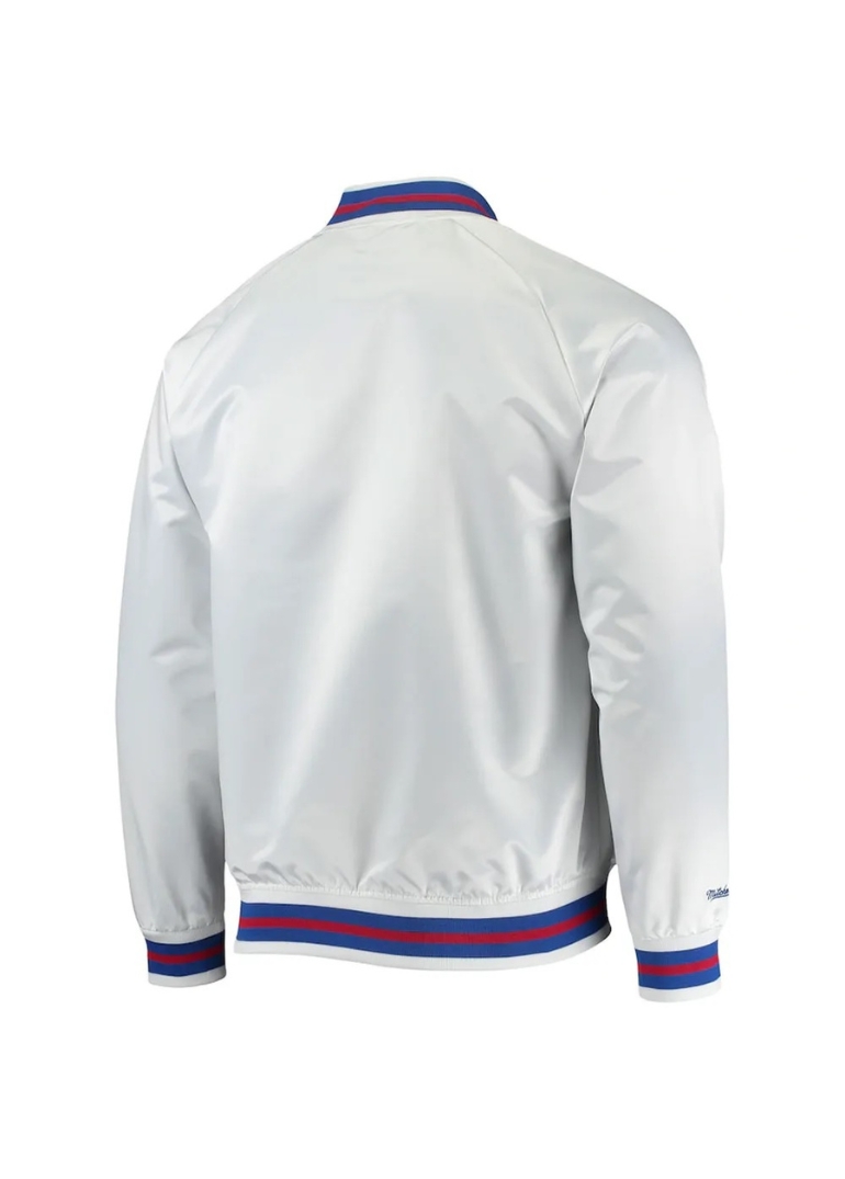 Philadelphia 76ers Sixers Satin Full-Snap Jacket 6 Philadelphia 76ers Sixers Full-Snap Jacket