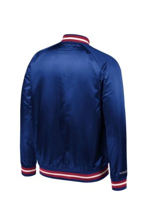 Philadelphia 76ers Sixers Satin Full-Snap Jacket