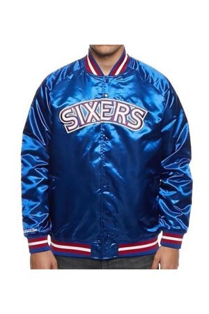 Philadelphia 76ers NBA Tough Season Satin Jacket