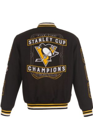 Pittsburgh Penguins 5-Time Stanley Cup Champions Jacket