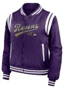 Purple Baltimore Ravens Bomber Full-Zip Jacket