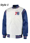 Renegade Philadelphia 76ers Full-Snap Satin Jacket