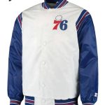 Renegade Philadelphia 76ers Full-Snap Satin Jacket - Style 1