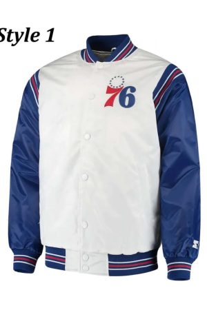 Renegade Philadelphia 76ers Full-Snap Satin Jacket