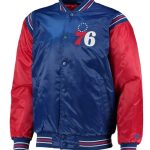Renegade Philadelphia 76ers Full-Snap Satin Jacket - Style 2