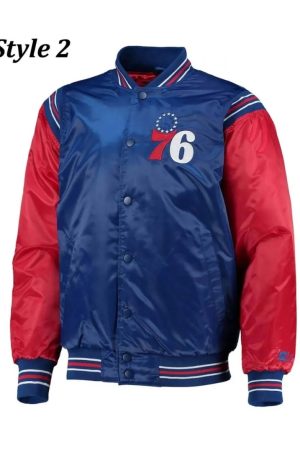 Renegade Philadelphia 76ers Full-Snap Satin Jacket
