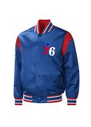 Royal Philadelphia 76ers Force Play Satin Jacket