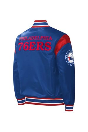 Royal Philadelphia 76ers Force Play Satin Jacket