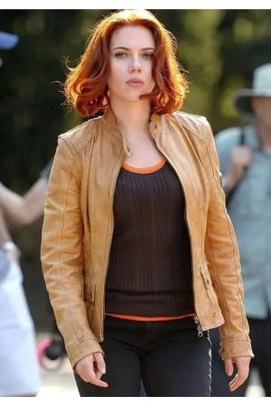 Scarlett Johansson The Avengers Movie Leather Jacket