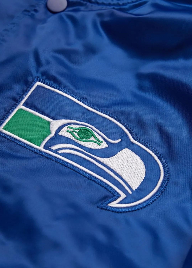Seattle Seahawks Satin Varsity Jacket 3 Seattle Satin Varsity Jacket