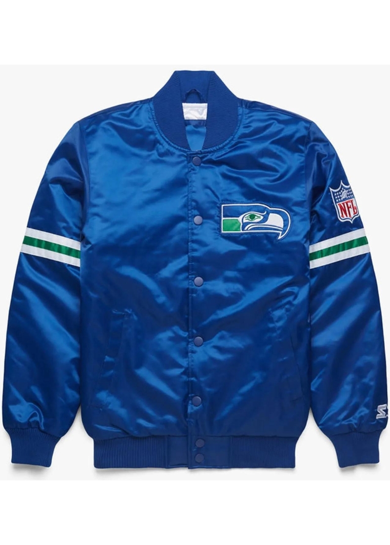 Seattle Seahawks Satin Varsity Jacket 1 Seattle Seahawks Satin Varsity Jacket