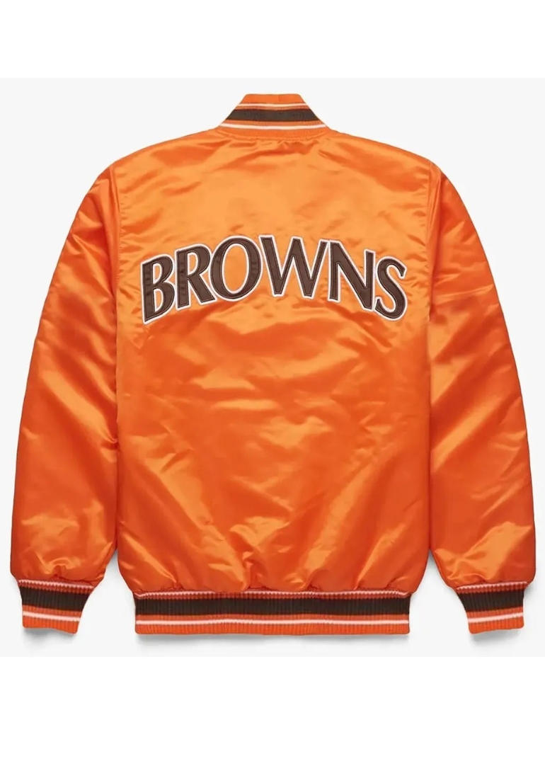 Starter Nfl Browns Satin Varsity Jacket 2 Starter Nfl Browns Satin Jacket