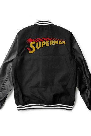 Superman-Black-Wool-Varsity-Jacket-With-Leather-Sleeves-2