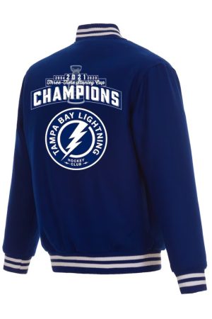 Tampa Bay Lightning 3-Time Stanley Cup Champions Jacket