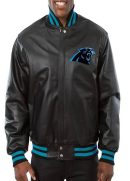 Carolina Panthers Black Leather Jacket