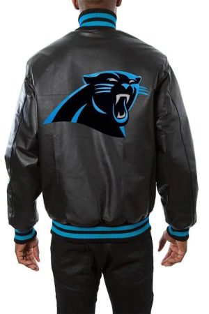 Carolina Panthers Black Leather Jacket
