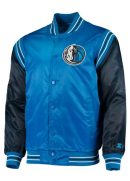 Varsity Dallas Mavericks Blue Satin Jacket
