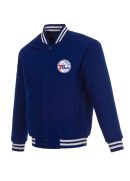 Varsity Philadelphia 76ers Royal Blue Wool Jacket
