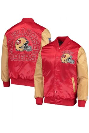 San Francisco 49ers Satin Red And Gold Jacket