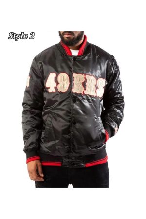 San Francisco 49ers Starter Satin Black Jacket