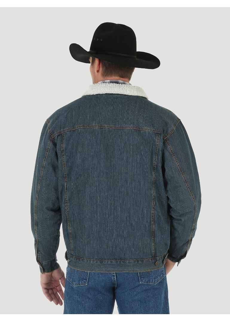 Western Sherpa Lined Denim Trucker Jacket 2 74256RT-ALT2