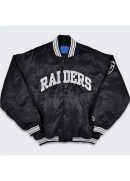 90s-Oakland-Raiders-Black-Satin-Bomber-Jacket