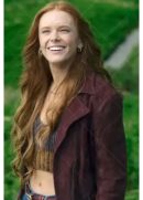 Abigail Cowen Fate The Winx Saga Suede Leather Jacket