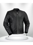 Ace-Clean-Cafe-Style-Rockstar-Mens-Black-Leather-Jacket