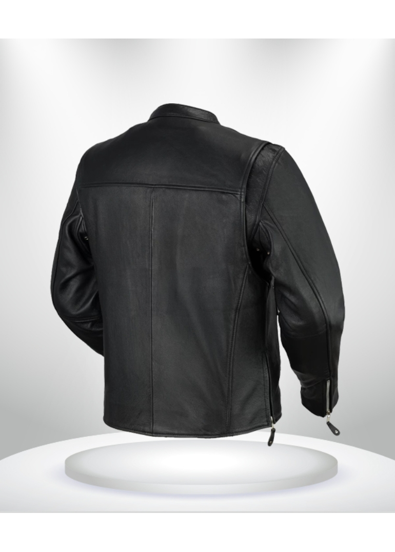 Ace Clean Cafe Style Rockstar Men’s Black Leather Jacket 2 Ace-Clean-Cafe-Style-Rockstar-Mens-Black-Leather-Jacket-back