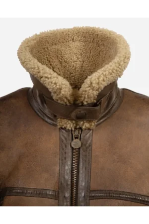 Arnold Schwarzenegger RAF B6 Brown Shearling Leather Jacket