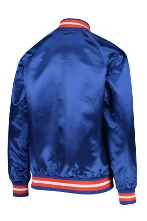 Bomber Denver Broncos Royal Blue Satin Jacket